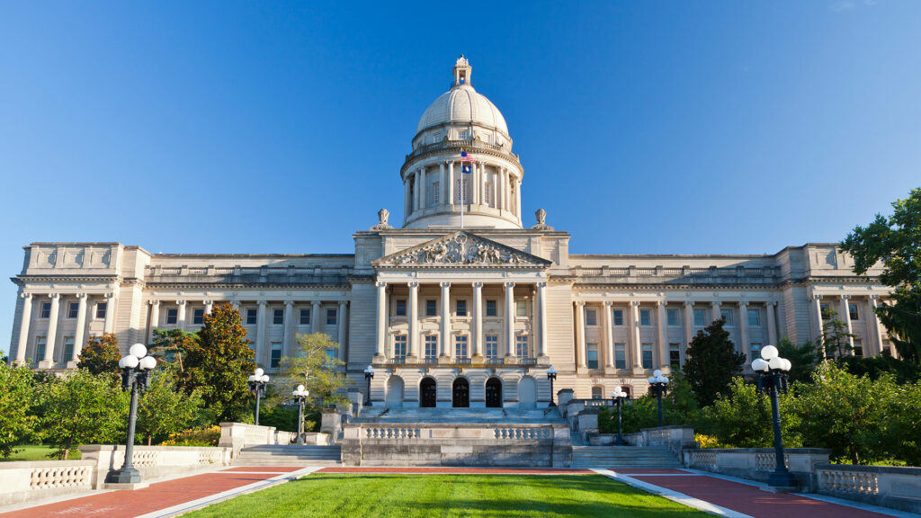 The Kentucky State Capitol building in Frankfort
